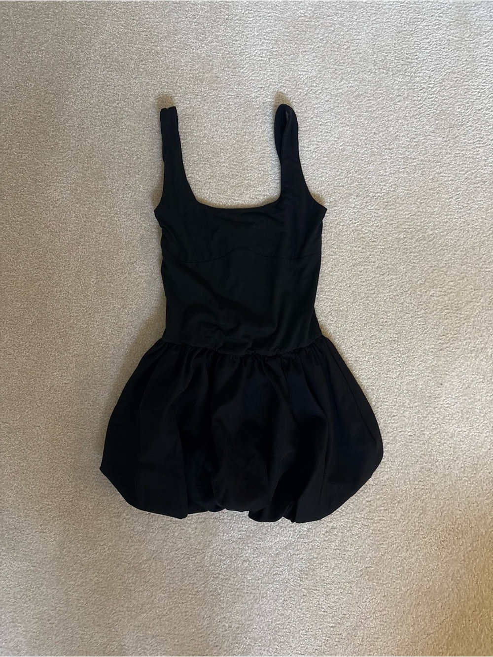 Classic Black Bubble Hem Dress